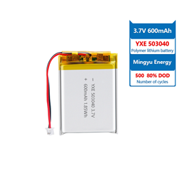 3.7 V Li-ion Battery 503040-600mah
